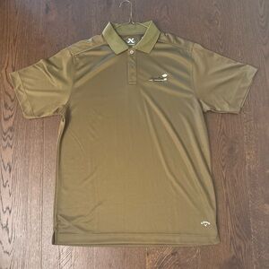 Callaway River Oaks Golf Club Olive Green Performance Polo Shirt